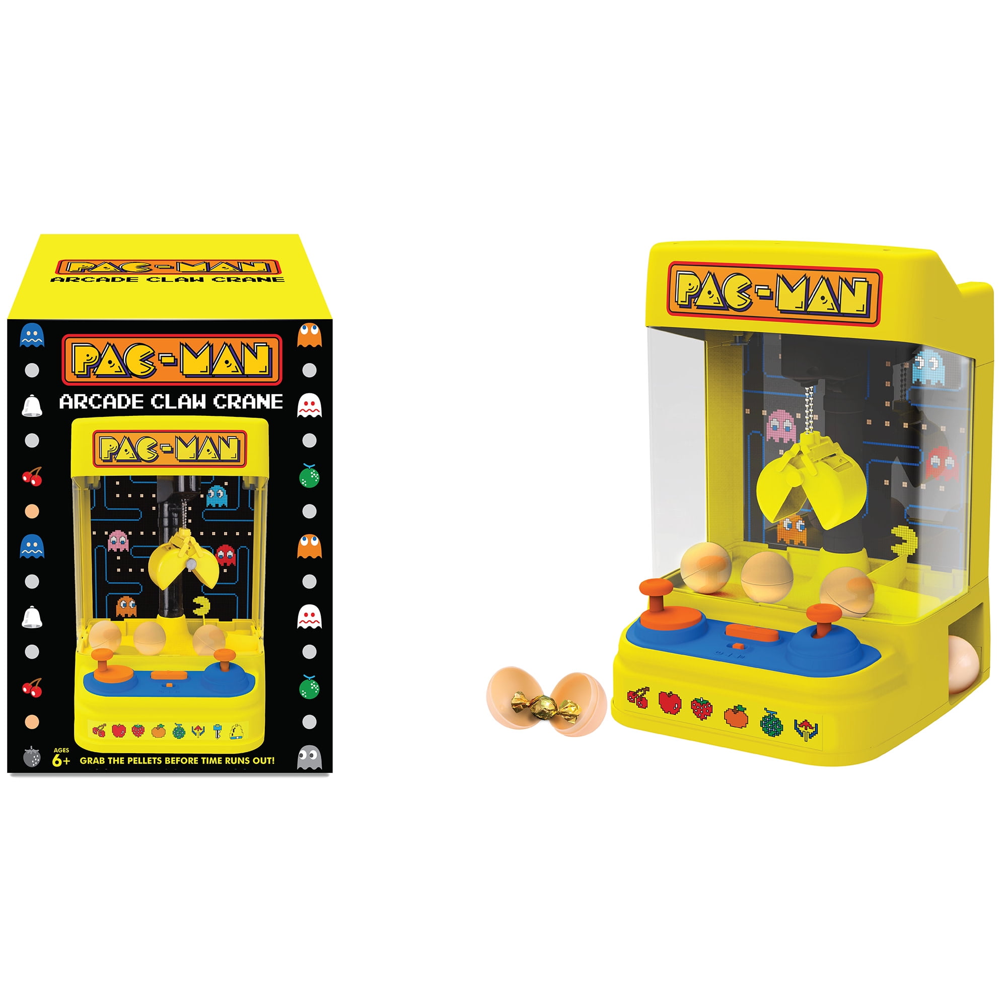 Pac-Man Arcade Claw Crane Core Series, Tabletop Game, Dual Joystick, Licensed Toy, Ages 4+, Multicolor, 1 Piece