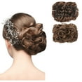 thumbnail image 1 of Mega Large Thick Curly Chignon Messy Bun Updo Clip In Hair Extensions As Real, Pullover Toupee, 1 of 4