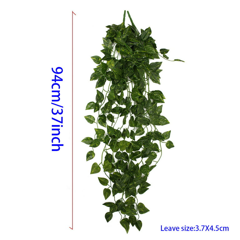Artificial Hanging Plants,Fake Ivy Vine Silk Green Hanging Plant for  Kitchen Living Room Gazebo Hallway,39 