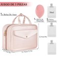 thumbnail image 2 of Neceser de Viaje para Mujer 5 Piezas, Bolsa de Aseo Impermeable con Gancho Colgante, Organizador Cosméticos Grande Capacidad para Maquillaje, Artículos de Tocador, Viajes, Gimnasio, Regalo Mujer, 2 of 6
