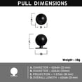 thumbnail image 2 of Goo-Ki Set of 12 -Sleek Round Matte Black Cabinet Knobs - Modern and Minimalist Hardware for Stylish Home Enhancement - 1 Inch Diameter, 2 of 4