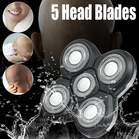 5 Head Razor Replacement Shaver Head Washed Blades For Electric Shaver Blades Floating Shaving Bald (Best Safety Razor For Bald Head)
