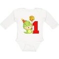 thumbnail image 3 of Inktastic 1st Birthday Cute Dinosaur Boys or Girls Long Sleeve Baby Bodysuit, 3 of 5