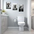 thumbnail image 5 of ZHONGYUTONG Funny Bathroom Animal Wall Art 3 Pieces Cute Highland Cow Reading Newspaper on Toilet Poster Black White Canvas Prints for Rustic Restroom Framed (11.00" x 14.00" x 3PCS), 5 of 7