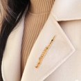 thumbnail image 2 of ZOUSSIQI Mini Flute Brooch, Pin Badges Brooches for Men Women, Mini Flute Shaped Musical Instrument Brooch Pin Accessory for Gift Collection (Gold) CA919-90465, 2 of 9