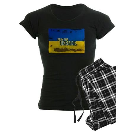 

CafePress - Pray For Ukraine Sweatshirt Stand With Uk Pajamas - Women s Dark Pajamas