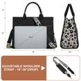 thumbnail image 4 of Wrangler Leopard Tote bag with Cup Holder Laptop Tote 15.6 Inch Work Bag, Plain Black, 4 of 7