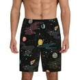 thumbnail image 2 of Rocae Galaxy for Men's Soft Sleep Pajama Shorts, Waistband and Pockets, 2 of 9