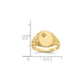 thumbnail image 4 of Solid 14k Yellow Gold VS Diamond Men's Engravable Monogram Signet Ring Band Size 7.5, 4 of 5