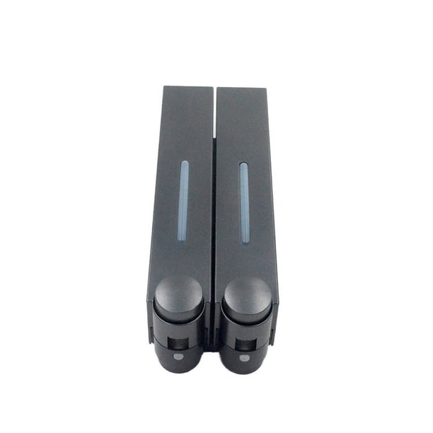 Bewildely Dispensador de espuma ABS desmontable recargable montado en la pared a prueba de fugas anticorrosivo Manual hogar Hotel dispensadores de a Juegos de accesorios de baño Negro 2 Boquillas Bewildely HA067177-11