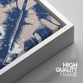 thumbnail image 4 of IDEA4WALL Framed Canvas Print Wall Art Set of 3 Pastel Blue Monstera & Palm Leaves Colorful Boho Wall Decor Abstract Geometric Plants Botanical Art Minimal Nordic Zen Artwork - White 24"x36"x3, 4 of 5