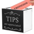 thumbnail image 3 of Acrylic Money Collection Box Suggestion Box Raffle Cash Box Clear And black Rectangular Tip Jar For Bars Cafes Restaurants, 3 of 4