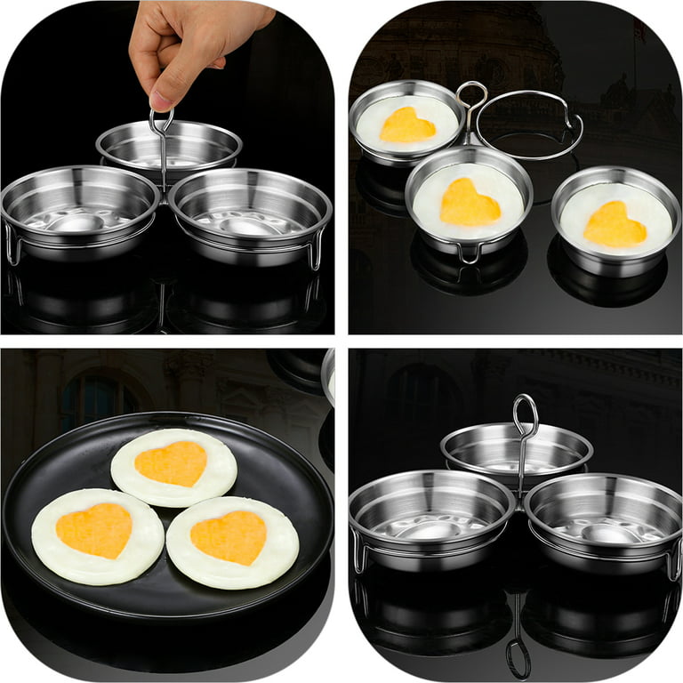 Egg Poacher, BEMINH Egg Ring Stainless Steel,Perfect Poached Egg Maker,  Round Egg Cooker Rings For Breakfast Cooking Tool - Non Stick Mold Shaper