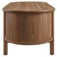 thumbnail image 3 of Coffee Sofa Side Table, Walnut, Wood, Oval, Living Kitchen Cafe Bistro Hospitality Restaurant, Modern Contemporary HB36881, 3 of 9