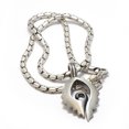thumbnail image 2 of Silver Plated Necklace Snake Skin Design Necklace with Spiral Silver Pendant, 2 of 4