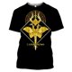 thumbnail image 1 of Camisetas con estampado 3D de Anime para hombres y mujeres, ropa de calle de Saint Seiya, cuello redondo, Tops Harajuku de gran tamaño, ropa para niños, Verano Qiuyongming unisex, 1 of 2