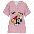 thumbnail image 3 of Uniforme de enfermera de verano con estampado de Mickey Mouse de Disney, ropa de trabajo para dentistas, salones de belleza y tiendas de mascotas, camisetas con cuello en V y bolsillos, 3 of 5
