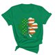 thumbnail image 5 of TaTaai Ladies St Patricks Holiday Tshirt Short Sleeve Round Neck Casual Pullover Cotton Graphic Print Top Spring Festival Wear Gift, 5 of 5