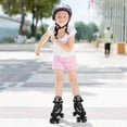 thumbnail image 4 of Kids Roller Skates for Boys, Black Adjustable Rollerskates with Light up Wheels for Big Kids, Birthday Gift for Beginner Outdoor Sports, 4 of 7