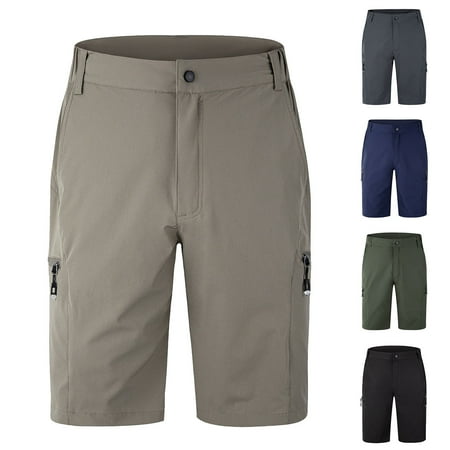 YanHoo Men s Golf Dress Shorts Lightweight Quick Dry Casual Flat Front Shorts with 4 Pockets Stretch Fishing Camping Hiking Shorts Army Green XL