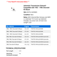 thumbnail image 2 of Automatic Transmission Solenoid - Compatible with 1982 - 1986 Chevy K5 Blazer 1983 1984 1985, 2 of 2