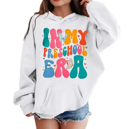 

Kids Girls Sports Shirt Boy Girl First Day Of School Casual Hoodie Pullover In My Preschool Shirt Kindergarten Hooded Sweatshirt With Pocket Boy Clothes Size 12 Girls Clothes Size 5/6 Get That Outta