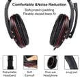 thumbnail image 2 of kubite KUBITE T-997 Gaming Headset with Adjustable Mic, Volume Control, Black/Red or Black/Blue Options, 2 of 5