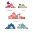 thumbnail image 3 of Moderngenic Juego de bloques de construcción de madera 'Paisaje urbano' de 181 piezas para niños pequeños Rompecabezas Mapa de la ciudad 11 edificios (3 bonos adicionales: circo, zoológico y sitio de, 3 of 5
