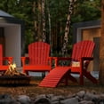 thumbnail image 3 of Wildridge Heritage Sunset Adirondack Chair, Cardinal Red, Outdoor Weather Resistant Poly Patio Furniture, 3 of 5
