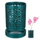 thumbnail image 1 of Maceta para orquídeas, maceta de cerámica para orquídeas, maceta hueca para plantas de interior, maceta cilíndrica para jardinería con agujeros y platillo., 1 of 7