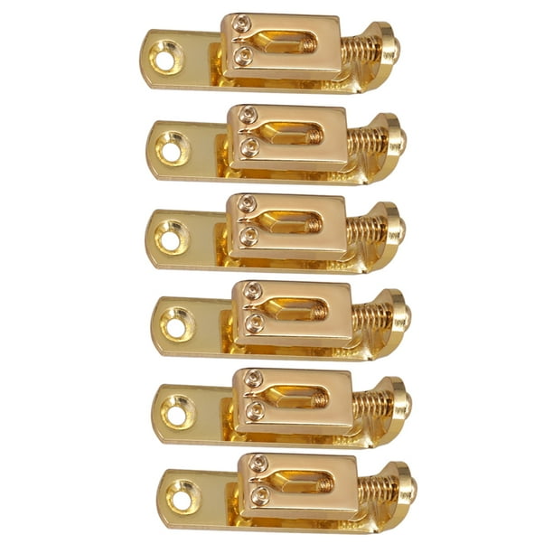 6 piezas de accesorios para guitarra eléctrica, puentes y tornillos con llave inglesa. dorado