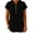 Black-Tops, variant on Womens Ribbed Zip Front Mandarin Collar Short Sleeve Blouses Curved Hem Side Pocket Stretchy Knit Tunics Summer Beach Lightweight Loose Fit Casual Shirts