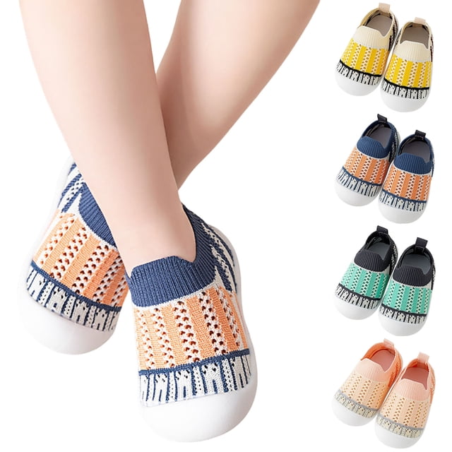JDQJBZ Babys First Walkers Soft Knit Shoes Non Slip Breathable Indoor