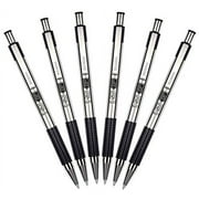 Zebra F-301 Retractable Ballpoint Pen, Fine Point,(27110) Black, Each ZEB , 6...