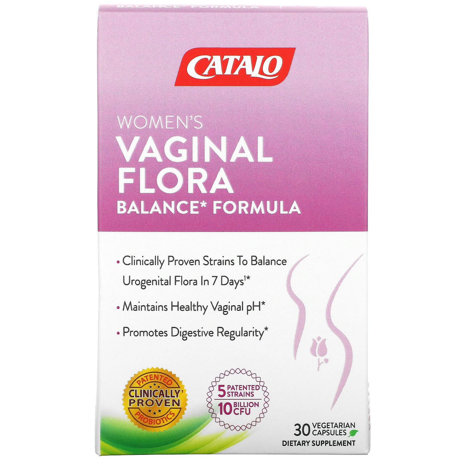 Women's Vaginal Flora Balance Formula, 30 Vegetarian Capsules, Catalo  Naturals - Walmart.com