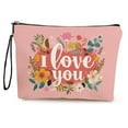thumbnail image 1 of Bolsa de maquillaje para San Valentín, bolsa de maquillaje para lápiz labial para mujer, bolsa de almacenamiento portátil multifuncional para exteriores, bolsa para bolígrafos para estudiantes., 1 of 4