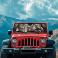 thumbnail image 3 of Jeiento Funny Frogs Front Windshield Sunshade Fit for Jeep Wrangler JL/JLU 2018-2024 & Jeep Gladiator JT 2020-2024 Foldable Window Shade Sun Visor Protector Blocks UV Rays, 3 of 6