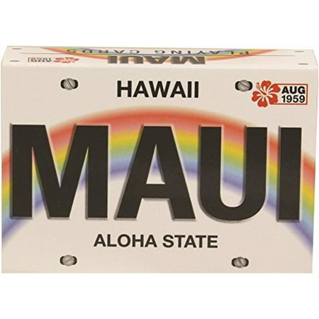 Plated Playing Card - Hawaiian Playing Cards Maui License Plate