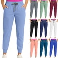 thumbnail image 4 of Medical Scrub Pants for Women Quick Dry Jogger Scrub Pants with Pockets Drawstring Cargo Pants Mid-Rise Womens Scrubs Pant Pink M, 4 of 8
