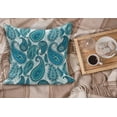thumbnail image 2 of Paisley Fluffy Throw Pillow Cushion Cover, Antique Floral Ornamental Retro Swirled Pattern, Decorative Square Accent Pillow Case, 16" x 16", Pale Blue Teal and Aqua, by Ambesonne, 2 of 5