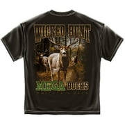 Misc. Novelty Clothing WH133L Wicked Hunt Mega Bucks Design T-Shirt, Black - Large