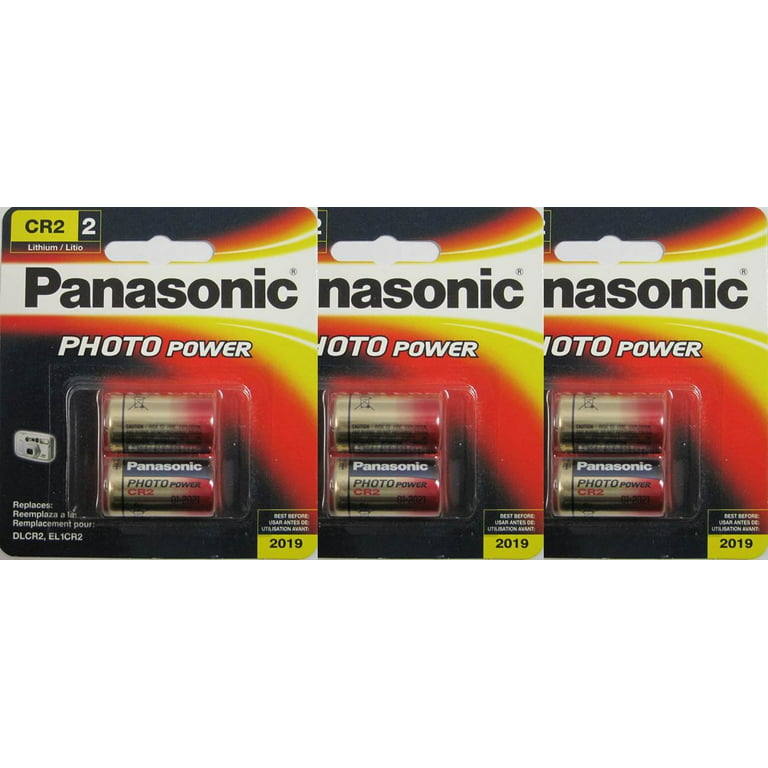 Panasonic Cr2 Ultra Lithium Photo Battery 3V DL-CR2 6 Pack (3x2 Retail Pack)