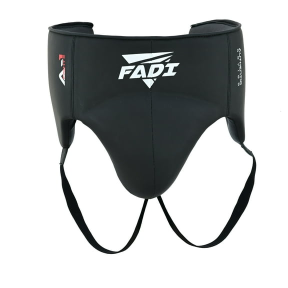Groin Protector by Fadi Sports Made of Matte Leather for Boxing & Mma - Adult Men Black S