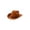 Brown, variant on Rexolia Men Women Western Cowboy Hat Wide Brim Suede Style Rolled Brim Black One Size