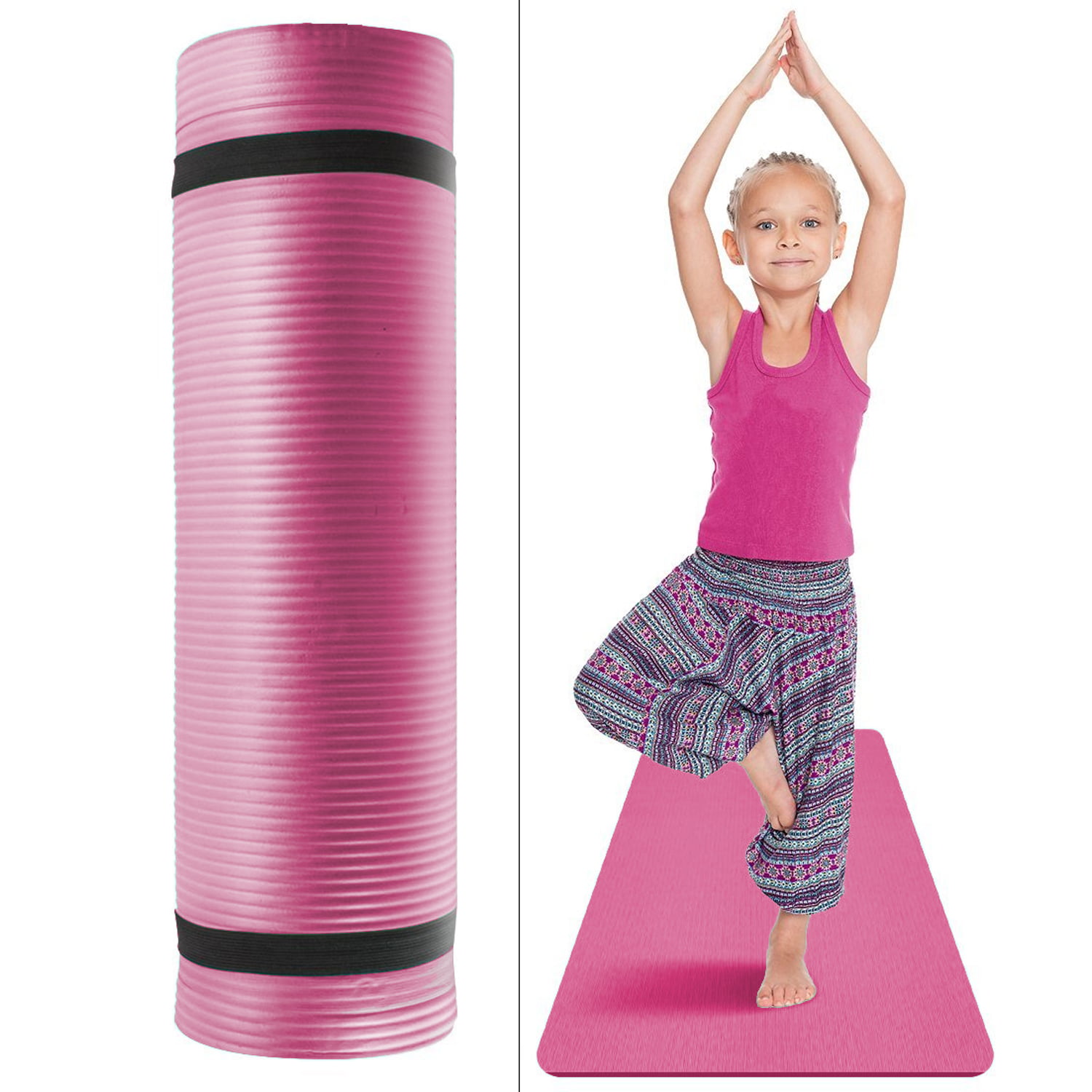 Sivan Health and Fitness 1/2-InchExtra Thick 71-Inch Long NBR Comfort Foam Yoga Mat for Exercise and Pilates Yoga