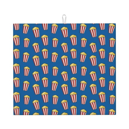 

Matuu Cute Popcorn for Dish Drying Mat for Kitchen Counter for Kitchen and Dining Kitchen Counter Accessories 16 x18
