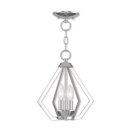 

Mini Chandeliers 2 Light With Polished Chrome Clear Candelabra Base 11 inches 80 Watts - World of Crystal