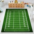 Soccer Field Kids Play Area Rug, Football Field Carpet, Play Mat for
