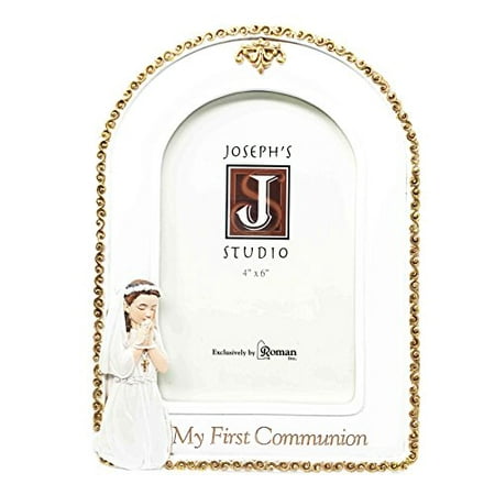 First Communion Girl Figurine (Lasting Memories First Communion Holy Sacrament For Child Girl Picture Frame Figurine 4
