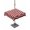 White Red, variant on Outdoor Tablecloth with Umbrella Hole, Yellow Moire Spillproof Waterproof Outdoor Table Cover, Water Ripple Stripe Farmhouse Patio Tablecloths for Party Picnic Camping, Rectangle 52"x70"